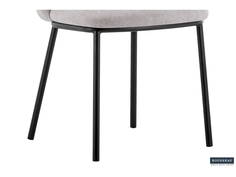 Chaise simili cuir avec piétement en acier chromé, Coloris cappucci...