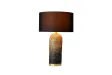 Lampe à poser ZEA moderne – lampe design chic en jonc de mer et lin noir |bellozia