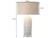 Lampe à poser ZEA moderne – lampe design chic en jonc de mer et lin noir |bellozia