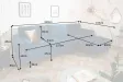 Canapé d’angle velours bleu 260cm – canapé design moderne et chic
