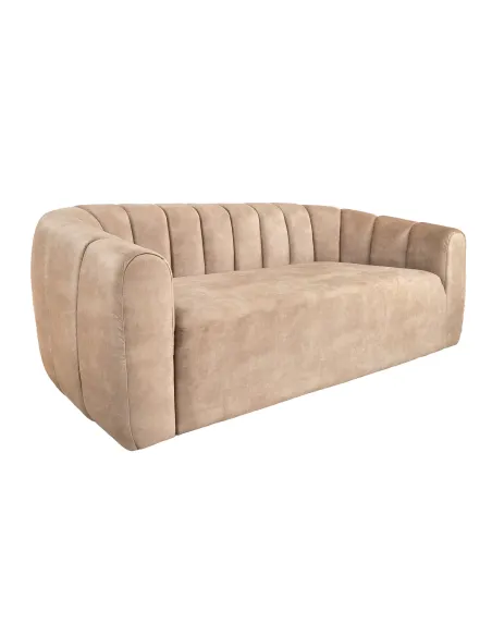 Canapé convertible design scandinave coloris gris claire en tissu a...