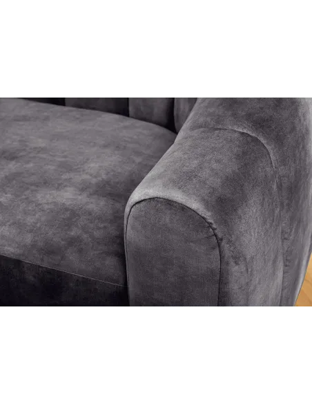 Canapé convertible design scandinave coloris gris claire en tissu a...