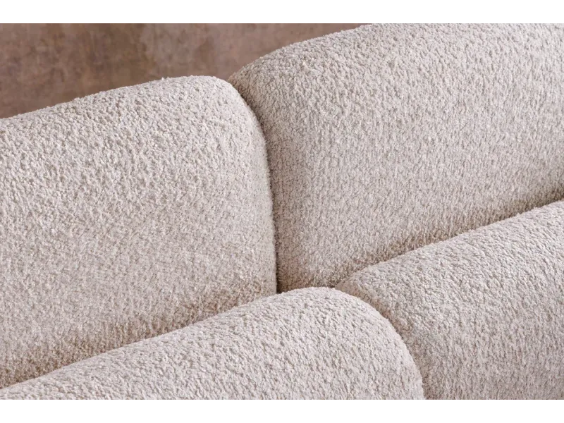 Canapé convertible design scandinave coloris gris claire en tissu a...