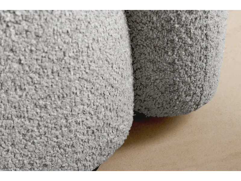 Canapé convertible design scandinave coloris gris claire en tissu a...