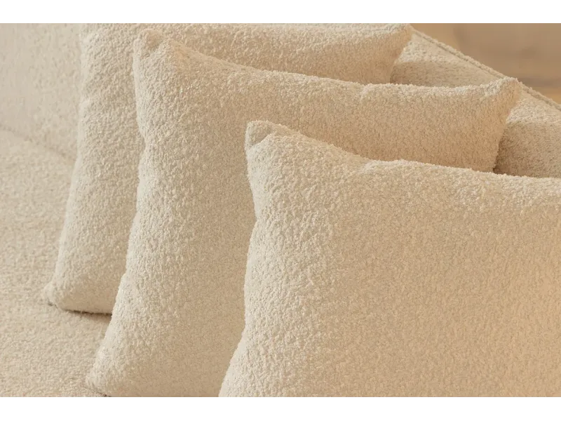 Canapé convertible design scandinave coloris gris claire en tissu a...