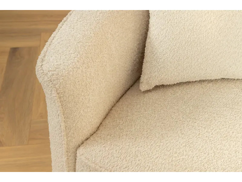 Canapé convertible design scandinave coloris gris claire en tissu a...