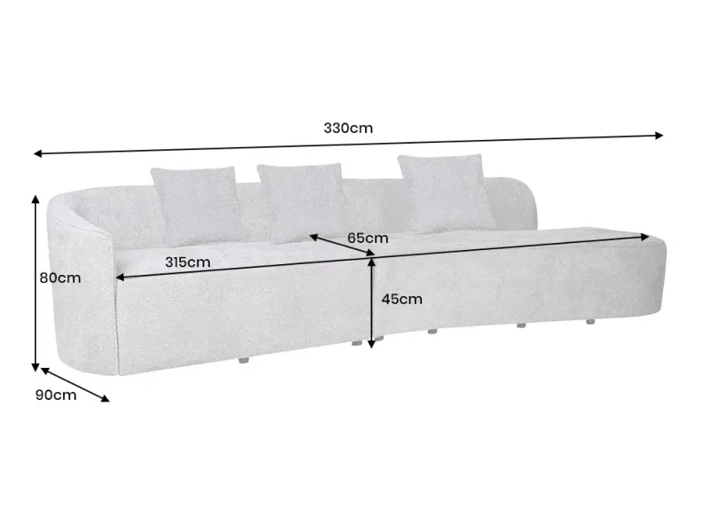 Canapé convertible design scandinave coloris gris claire en tissu a...