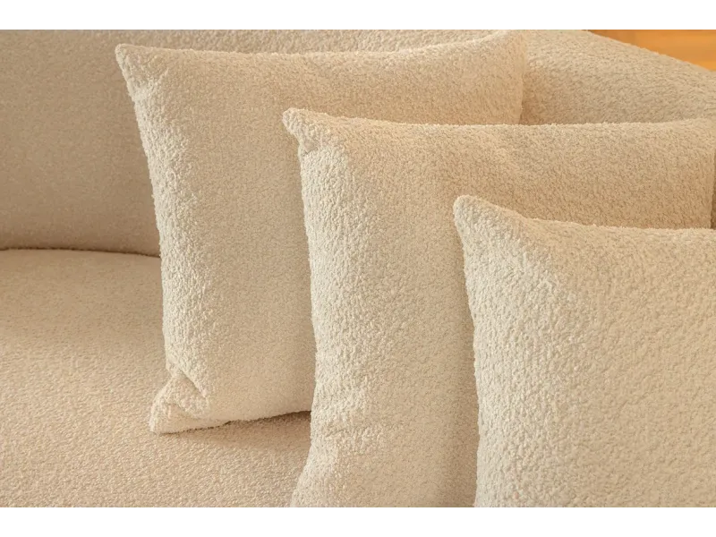 Canapé convertible design scandinave coloris gris claire en tissu a...