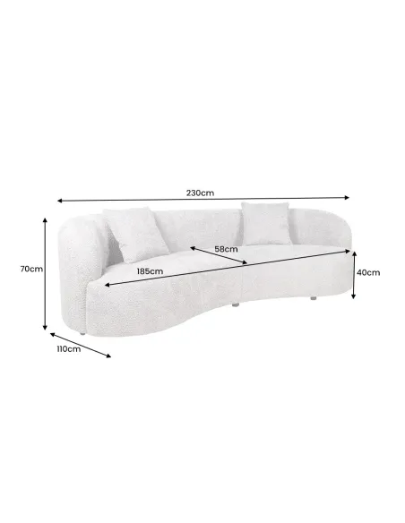 Canapé convertible design scandinave coloris gris claire en tissu a...