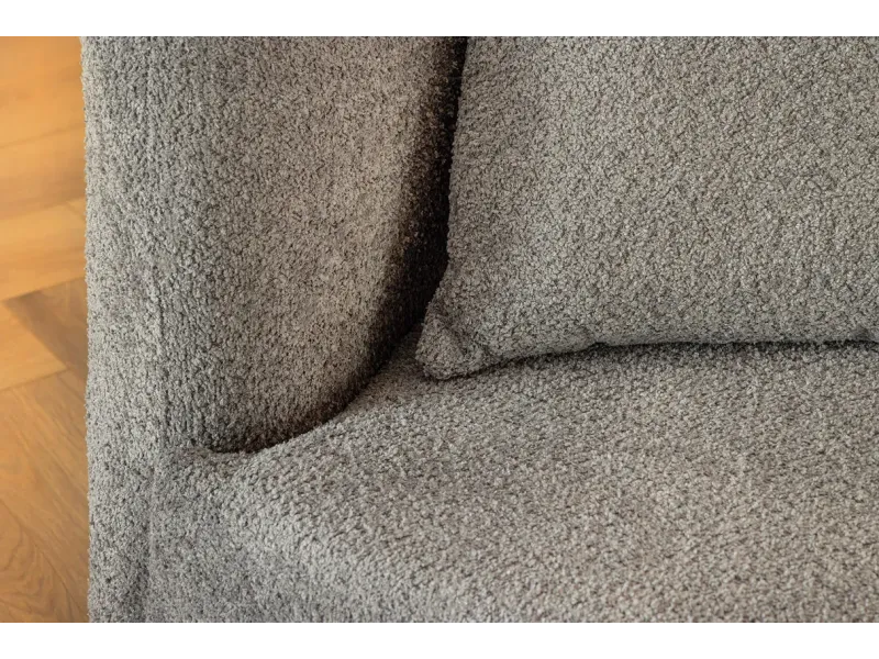 Canapé convertible design scandinave coloris gris claire en tissu a...