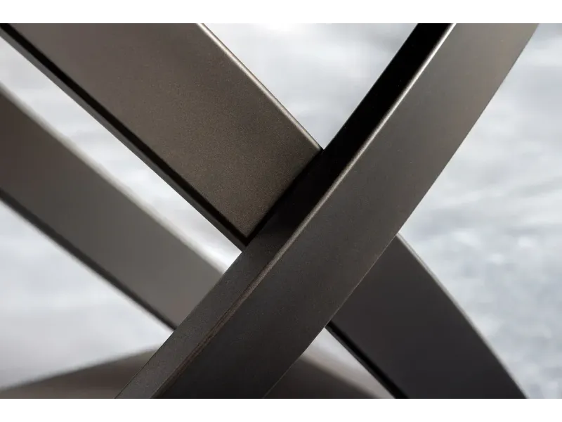 Table à manger extensible en céramique 180-225cm aspect marbre pas cher