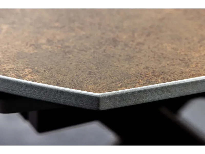 Table à manger extensible en céramique 180-225cm aspect marbre pas cher