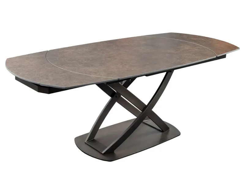 Table à manger extensible en céramique 180-225cm aspect marbre pas cher