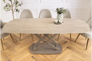 Table à manger extensible en céramique 180-225cm aspect marbre pas cher 2