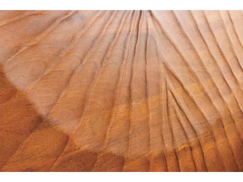 Lit en bois massif sculpté scorpion coloris noir 180x200cm pas cher