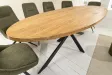 Table à manger GALAXIE ovale 240 cm – Bois de manguier & métal noir