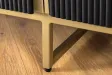 Buffet bois manguier noir et or 160 cm – Design rétro chic | Bellozia