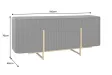 Buffet bois manguier noir et or 160 cm – Design rétro chic | Bellozia