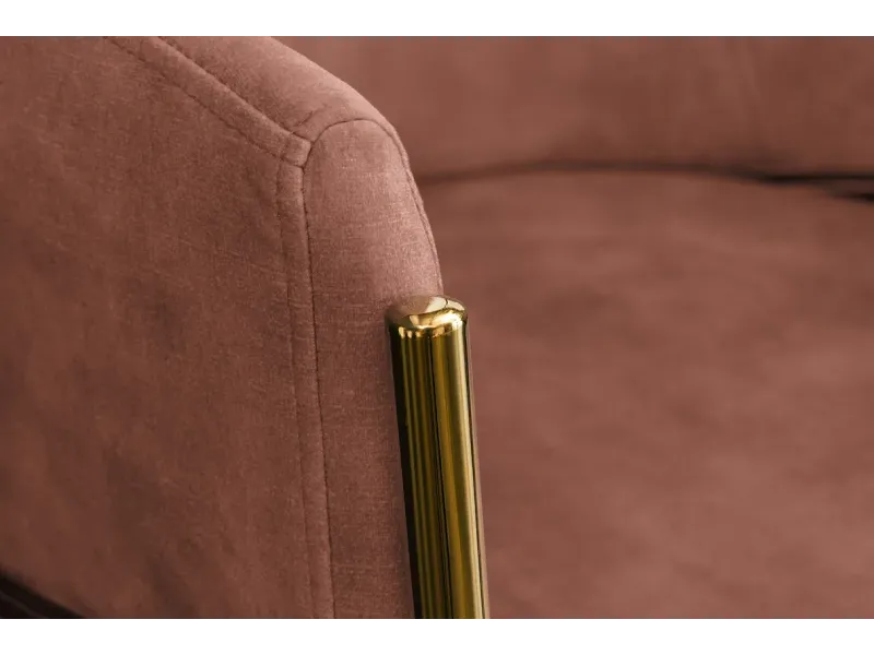 Chaises NOBLESSE velours rose pieds dorés – chaises modernes élégantes  – Bellozia