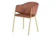 Chaises NOBLESSE velours rose pieds dorés – chaises modernes élégantes  – Bellozia