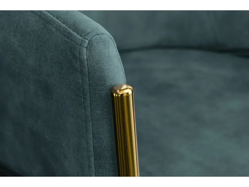 Chaise capitonnée revêtue en tissus bleu Chaises de salle à manger...