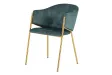 Chaises NOBLESSE velours bleu sarcelle pieds dorés – chaises modernes chic
