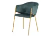 Chaise capitonnée revêtue en tissus bleu Chaises de salle à manger...