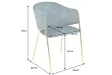 Chaises NOBLESSE velours bleu sarcelle pieds dorés – chaises modernes chic