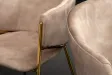 Chaises NOBLESSE velours beige champagne pieds dorés – chaises modernes chic – Bellozia