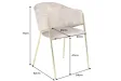 Chaises NOBLESSE velours beige champagne pieds dorés – chaises modernes chic – Bellozia