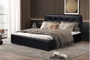 Lit adulte design |Lit adulte contemporain de 140x200 cm design ave...