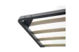 Ensemble lit coffre moderne en velours coloris taupe + matelas