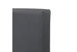 Lit Coffre QINA 2 personnes – 160 x 200 cm – Tissu gris effet lin