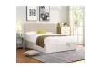 Lit coffre moderne de 160 x 200 cm en tissu coloris gris