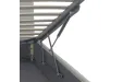 Lit coffre moderne de 160 x 200 cm en tissu coloris gris