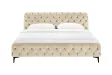 Lit MODERN BAROCK 180 x 200 cm – Velours champagne de style baroque