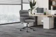 Chaise de bureau Aimé – Tissu gris foncé Raven 13