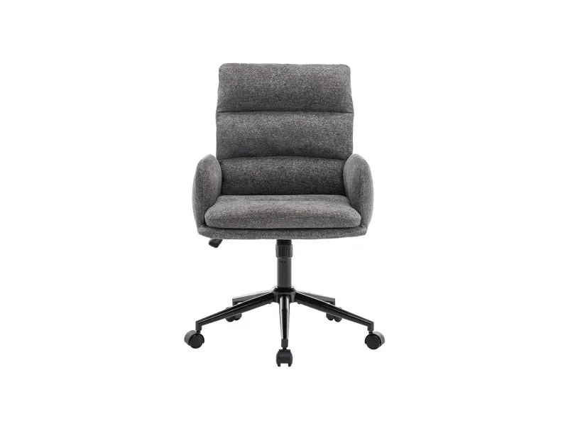 Chaise de bureau Aimé – Tissu gris foncé Raven 13