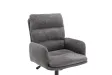 Chaise de bureau Aimé – Tissu gris foncé Raven 13