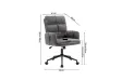 Chaise de bureau Aimé – Tissu gris foncé Raven 13