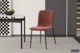 Chaise capitonnée revêtue en velours gris foncé Chaises de salle à manger...