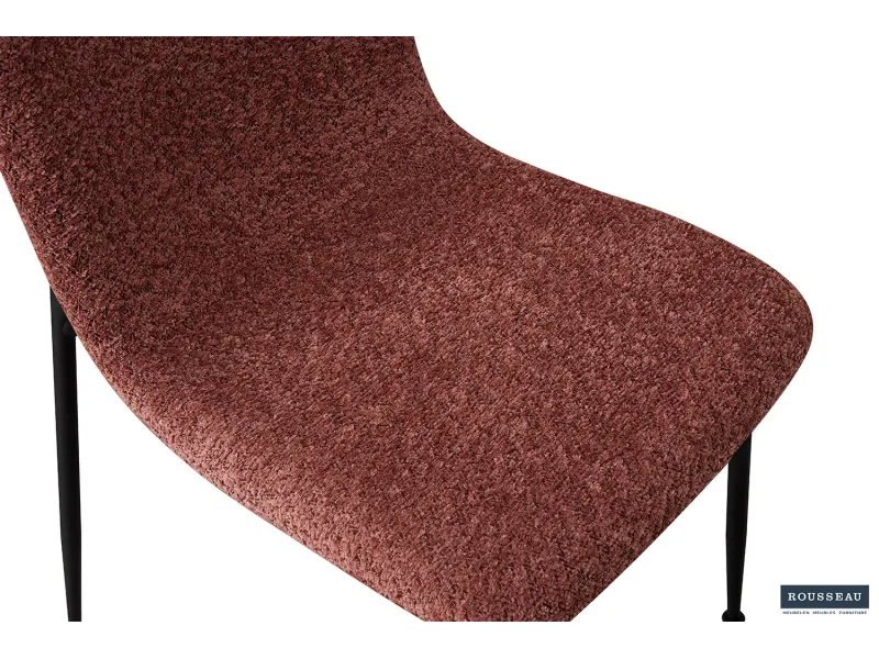 Chaise capitonnée revêtue en velours gris foncé Chaises de salle à manger...