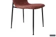 Chaise capitonnée revêtue en velours gris foncé Chaises de salle à manger...