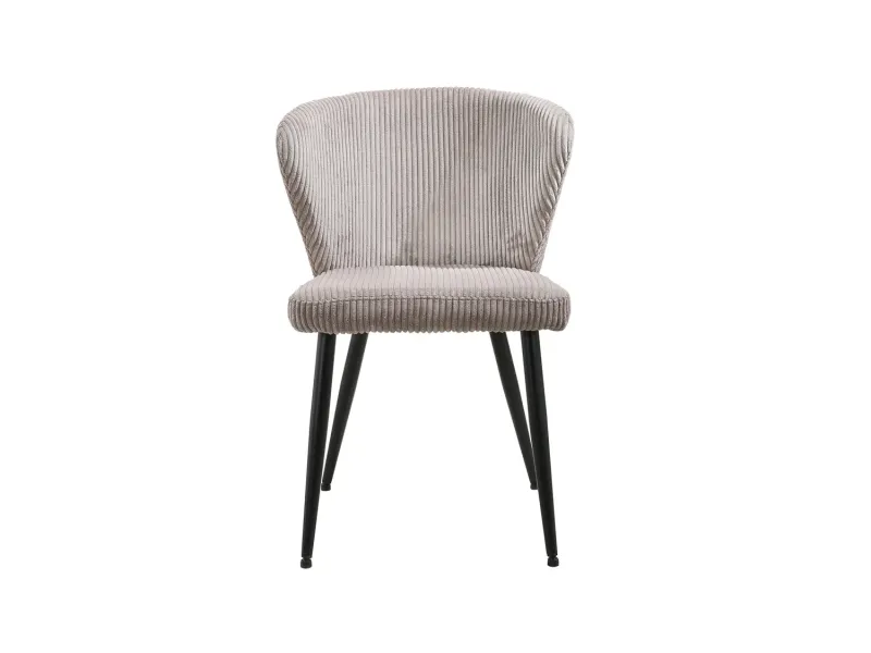 Chaise capitonnée revêtue en velours gris foncé Chaises de salle à manger...