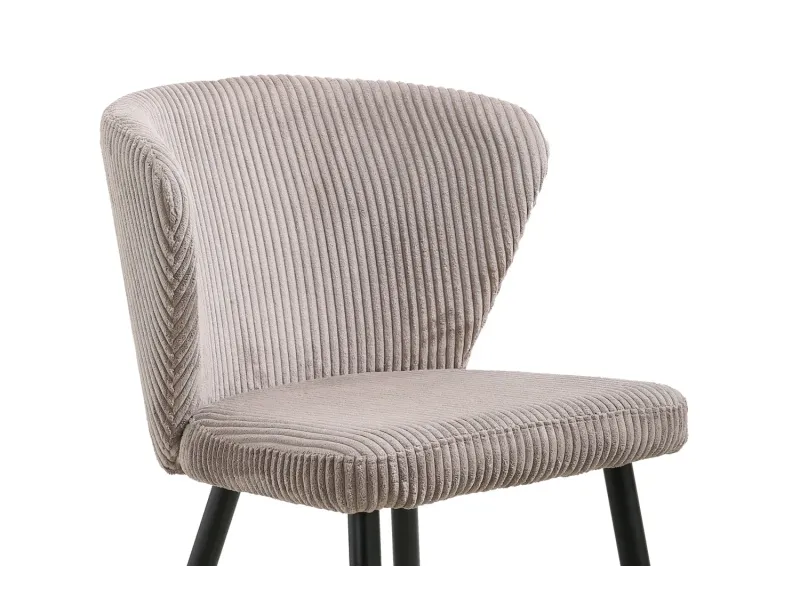 Chaise capitonnée revêtue en velours gris foncé Chaises de salle à manger...