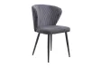 Chaise capitonnée revêtue en velours gris foncé Chaises de salle à manger...