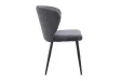 Chaise capitonnée revêtue en velours gris foncé Chaises de salle à manger...