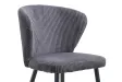 Chaise capitonnée revêtue en velours gris foncé Chaises de salle à manger...
