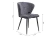 Chaise capitonnée revêtue en velours gris foncé Chaises de salle à manger...