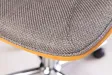Chaise de bureau Manhattan – Tissu texturé gris & bois de noyer